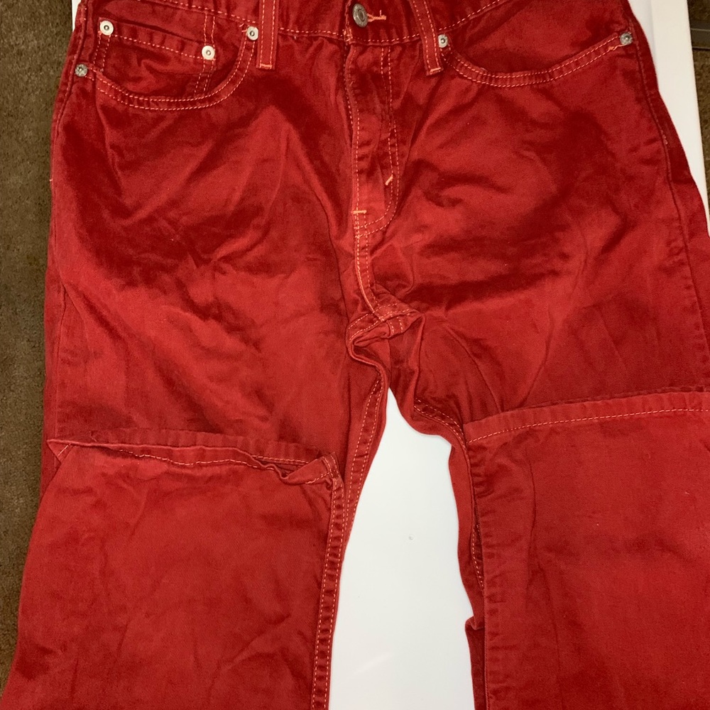 Red Levi men’s jeans